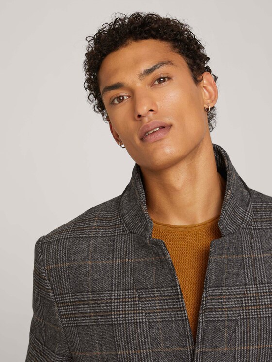 Wollmantel - Männer - white black big check Wollmantel - Männer - white black big check - 10 - TOM TAILOR Denim