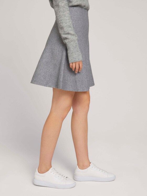 uitlopende minirok - Vrouwen - Light Silver Grey Mélange uitlopende minirok - Vrouwen - Light Silver Grey Mélange - 11 - TOM TAILOR Denim