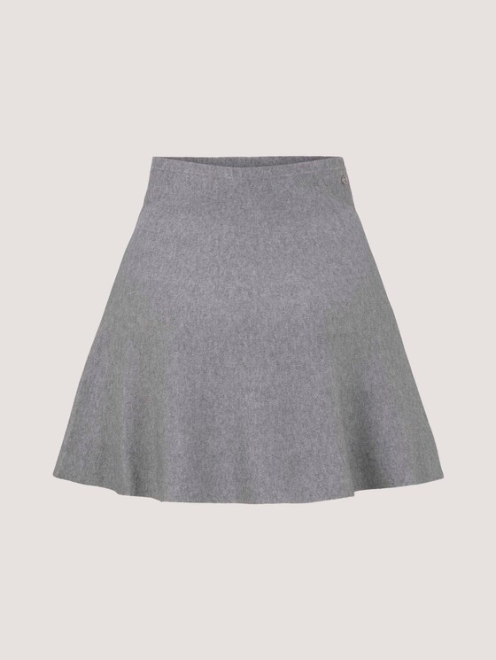 uitlopende minirok - Vrouwen - Light Silver Grey Mélange uitlopende minirok - Vrouwen - Light Silver Grey Mélange - 7 - TOM TAILOR Denim