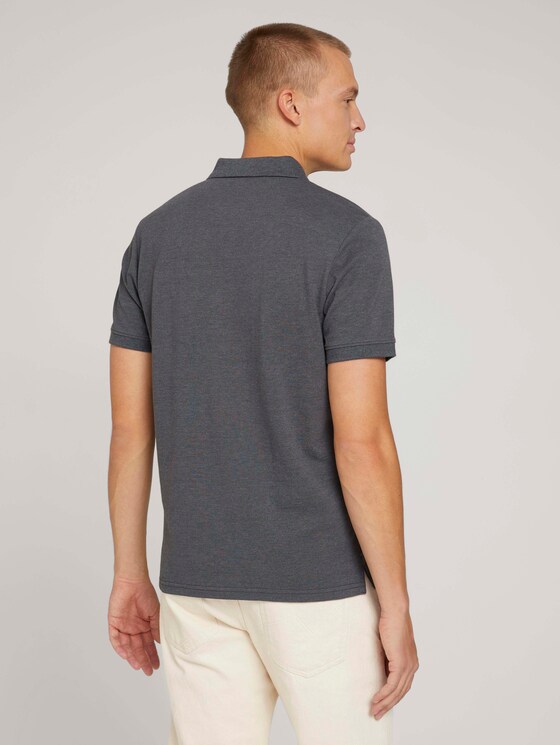 Polo shirt with an embroidered logo - Men - Anthracite Melange Polo shirt with an embroidered logo - Men - Anthracite Melange - 2 - TOM TAILOR