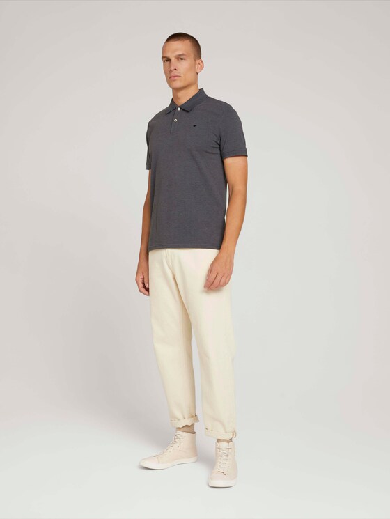 Polo shirt with an embroidered logo - Men - Anthracite Melange Polo shirt with an embroidered logo - Men - Anthracite Melange - 3 - TOM TAILOR