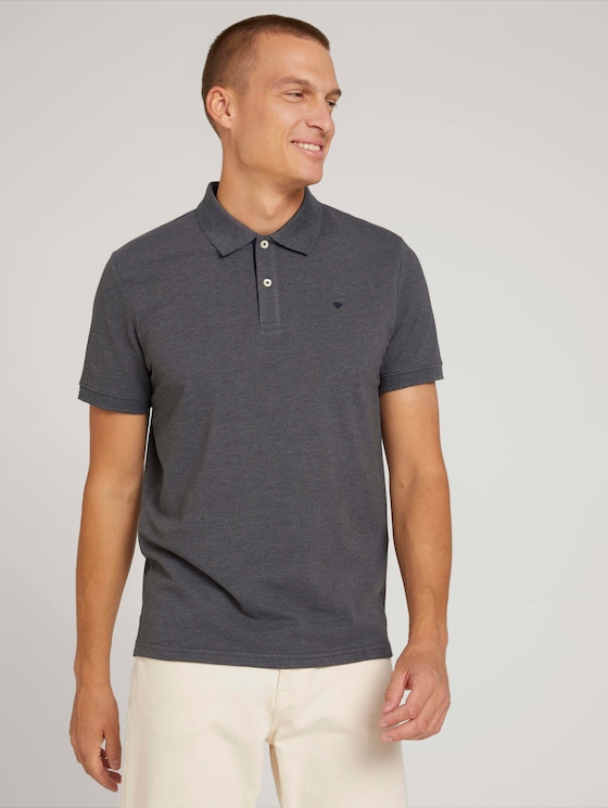 Polo shirt with an embroidered logo - Men - Anthracite Melange Polo shirt with an embroidered logo - Men - Anthracite Melange - 5 - TOM TAILOR