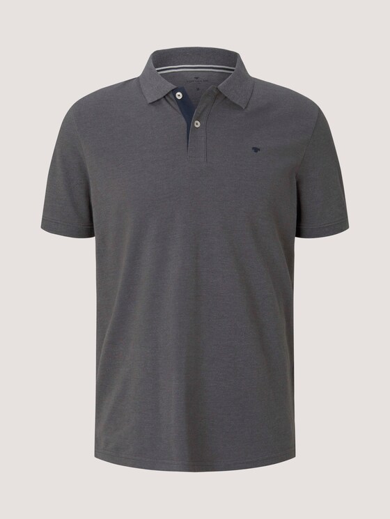 Polo shirt with an embroidered logo - Men - Anthracite Melange Polo shirt with an embroidered logo - Men - Anthracite Melange - 7 - TOM TAILOR