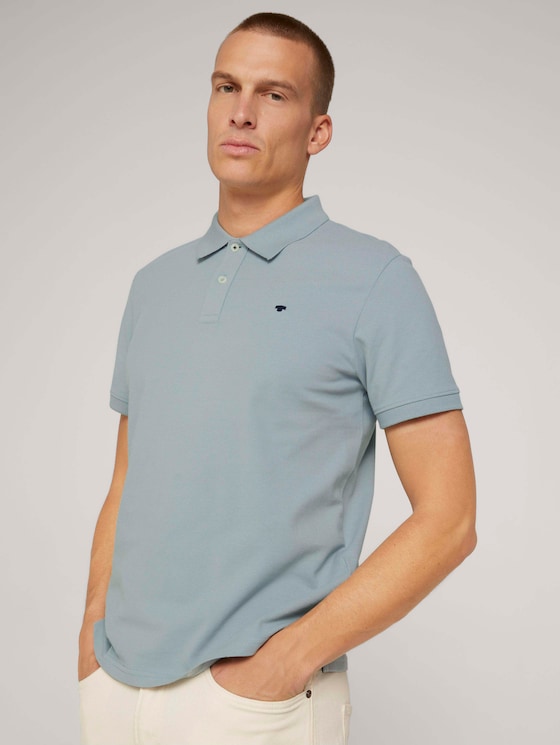Poloshirt met geborduurd logo - Mannen - light ice blue Poloshirt met geborduurd logo - Mannen - light ice blue - 5 - TOM TAILOR