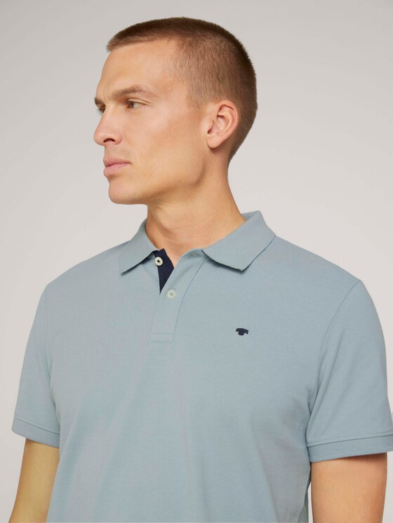 Poloshirt met geborduurd logo - Mannen - light ice blue Poloshirt met geborduurd logo - Mannen - light ice blue - 9 - TOM TAILOR