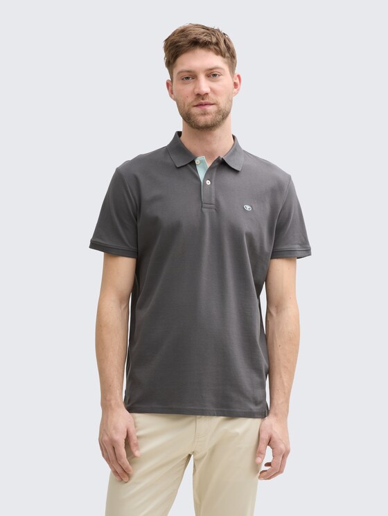 Piqué Poloshirt aus Baumwolle von Men, Dark Shadow