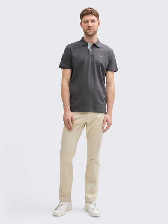 Cotton piqué polo shirt by Men, Dark Shadow