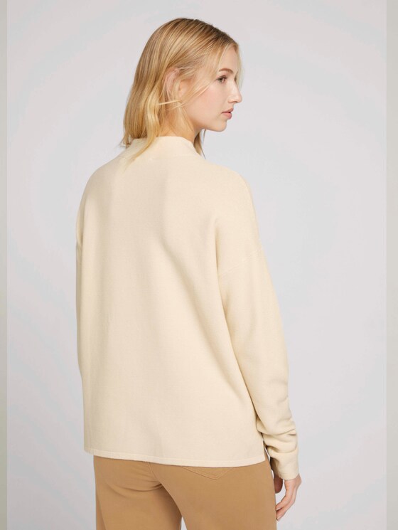 trui van biologisch katoen - Vrouwen - soft creme beige trui van biologisch katoen - Vrouwen - soft creme beige - 2 - TOM TAILOR Denim