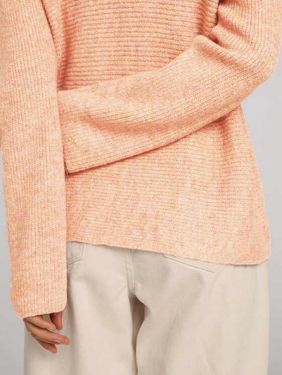 Pullover mit recyceltem Polyester - Frauen - clay rose melange Pullover mit recyceltem Polyester - Frauen - clay rose melange - 9 - TOM TAILOR Denim