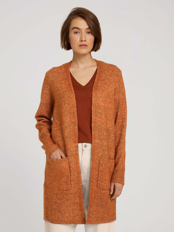 vest gemaakt van gerecycled polyester - Vrouwen - amber brown melange vest gemaakt van gerecycled polyester - Vrouwen - amber brown melange - 1 - TOM TAILOR Denim