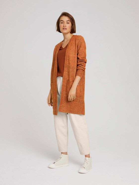 vest gemaakt van gerecycled polyester - Vrouwen - amber brown melange vest gemaakt van gerecycled polyester - Vrouwen - amber brown melange - 3 - TOM TAILOR Denim