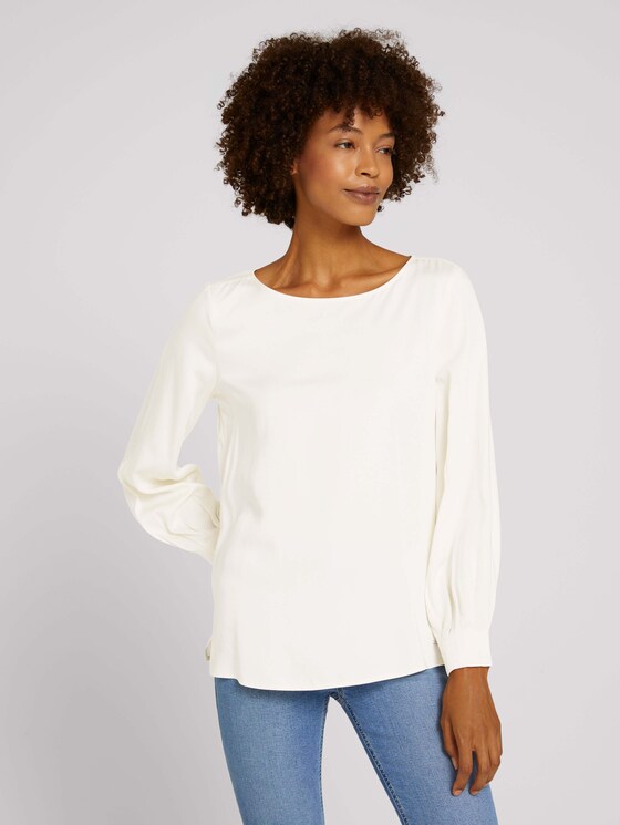 blouse with ruffles - Women - soft powder beige blouse with ruffles - Women - soft powder beige - 1 - Mine to five