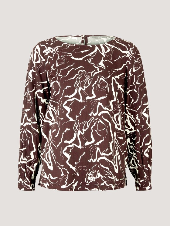 Blouse met ruches - Vrouwen - brown marble design Blouse met ruches - Vrouwen - brown marble design - 7 - Mine to five