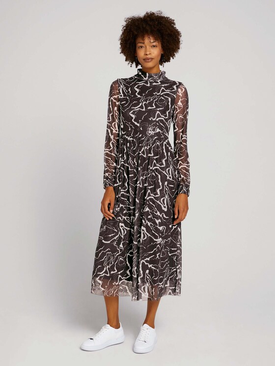 midi-jurk met motief - Vrouwen - brown marble design midi-jurk met motief - Vrouwen - brown marble design - 1 - Mine to five
