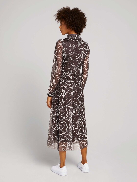 midi-jurk met motief - Vrouwen - brown marble design midi-jurk met motief - Vrouwen - brown marble design - 2 - Mine to five