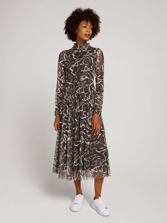 midi-jurk met motief - Vrouwen - brown marble design midi-jurk met motief - Vrouwen - brown marble design - 3 - Mine to five