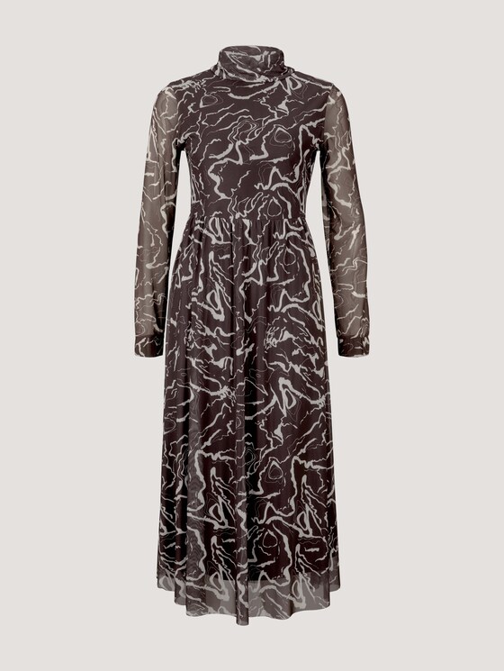 midi-jurk met motief - Vrouwen - brown marble design midi-jurk met motief - Vrouwen - brown marble design - 7 - Mine to five