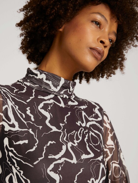 midi-jurk met motief - Vrouwen - brown marble design midi-jurk met motief - Vrouwen - brown marble design - 9 - Mine to five