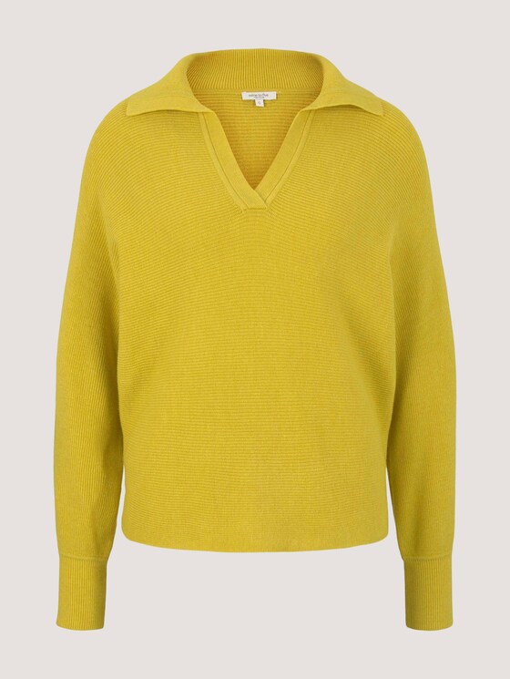 Sweater with collar details - Women - dusty lime Sweater with collar details - Women - dusty lime - 7 - Mine to five