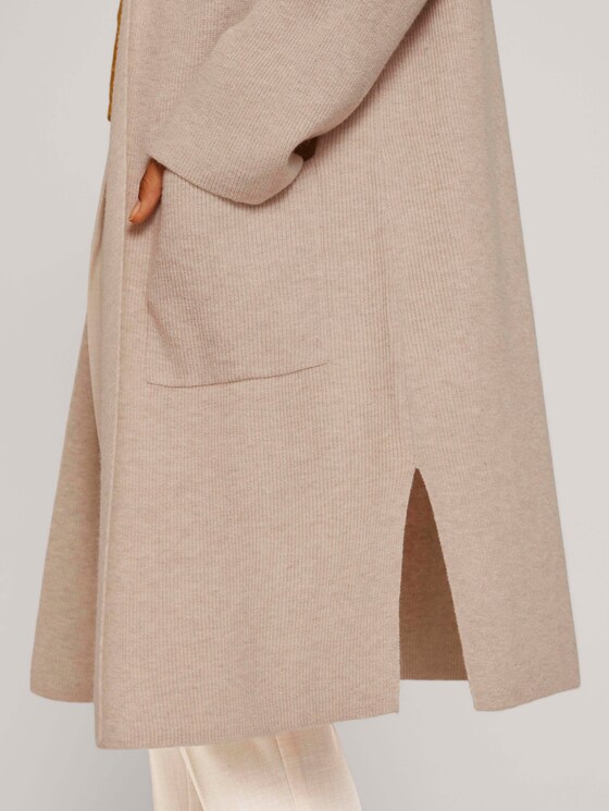 Langer Cardigan mit Taschen - Frauen - powder beige melange Langer Cardigan mit Taschen - Frauen - powder beige melange - 9 - Mine to five