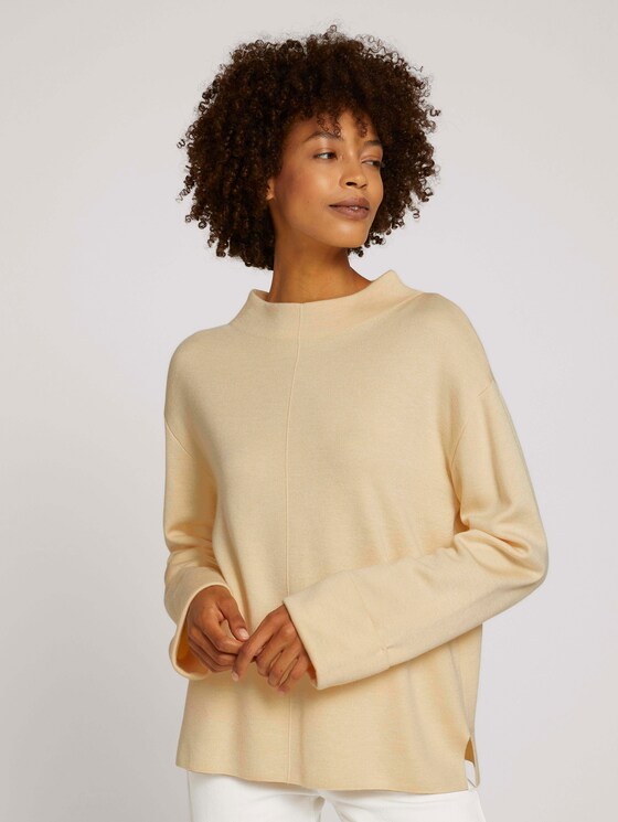 sweatshirt met rolkraag - Vrouwen - maple cream sweatshirt met rolkraag - Vrouwen - maple cream - 1 - Mine to five