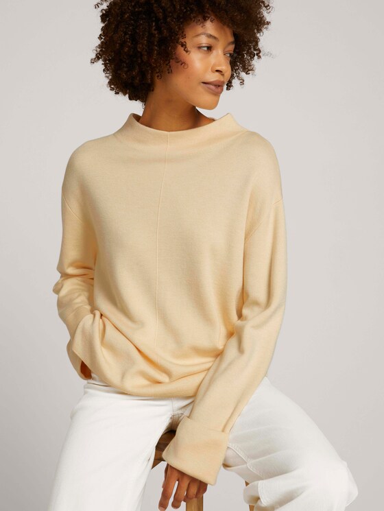 sweatshirt met rolkraag - Vrouwen - maple cream sweatshirt met rolkraag - Vrouwen - maple cream - 5 - Mine to five