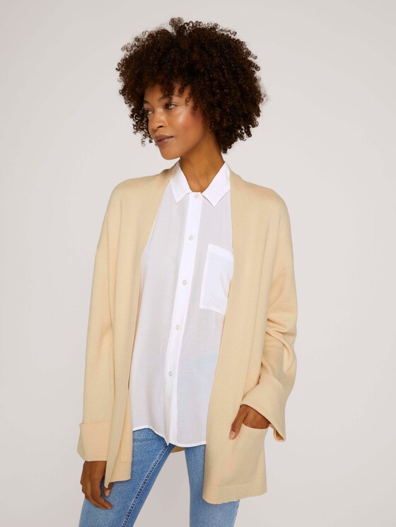 Oversized Cardigan - Frauen - maple cream Oversized Cardigan - Frauen - maple cream - 1 - Mine to five