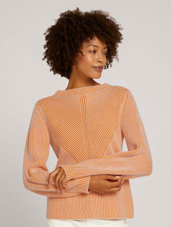 gerippter Pullover - Frauen - pumpkin spice gerippter Pullover - Frauen - pumpkin spice - 1 - Mine to five