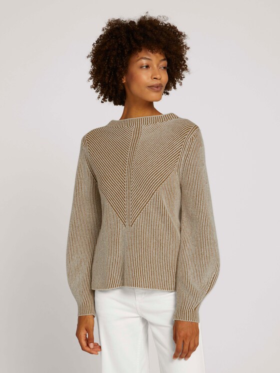 ribbed sweater - Women - green clay ribbed sweater - Women - green clay - 1 - Mine to five
