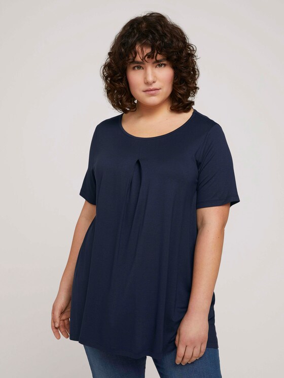 Curvy - T-Shirt mit Kellerfalte - Frauen - Sky Captain Blue Curvy - T-Shirt mit Kellerfalte - Frauen - Sky Captain Blue - 1 - My True Me