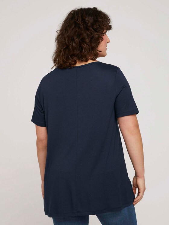 Curvy - T-Shirt mit Kellerfalte - Frauen - Sky Captain Blue Curvy - T-Shirt mit Kellerfalte - Frauen - Sky Captain Blue - 2 - My True Me