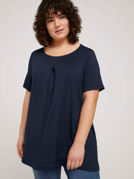 Curvy - T-Shirt mit Kellerfalte - Frauen - Sky Captain Blue Curvy - T-Shirt mit Kellerfalte - Frauen - Sky Captain Blue - 5 - My True Me