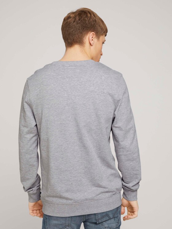 strukturiertes Sweatshirt - Männer - Light Stone Grey Melange strukturiertes Sweatshirt - Männer - Light Stone Grey Melange - 2 - TOM TAILOR Denim