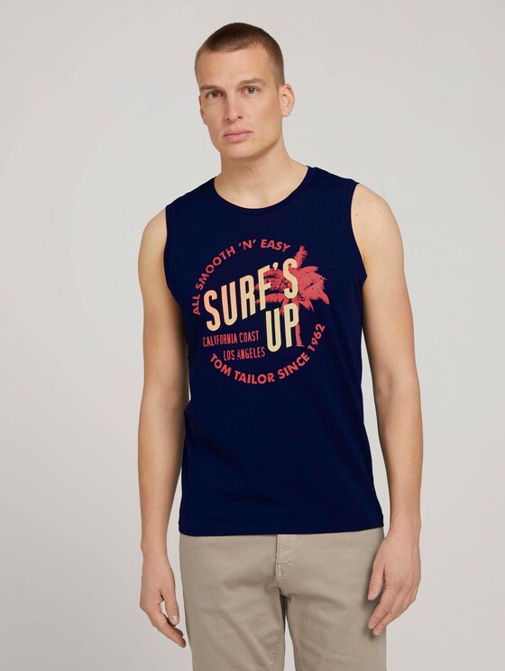 Tanktop mit Print - Männer - Sailor Blue Tanktop mit Print - Männer - Sailor Blue - 1 - TOM TAILOR