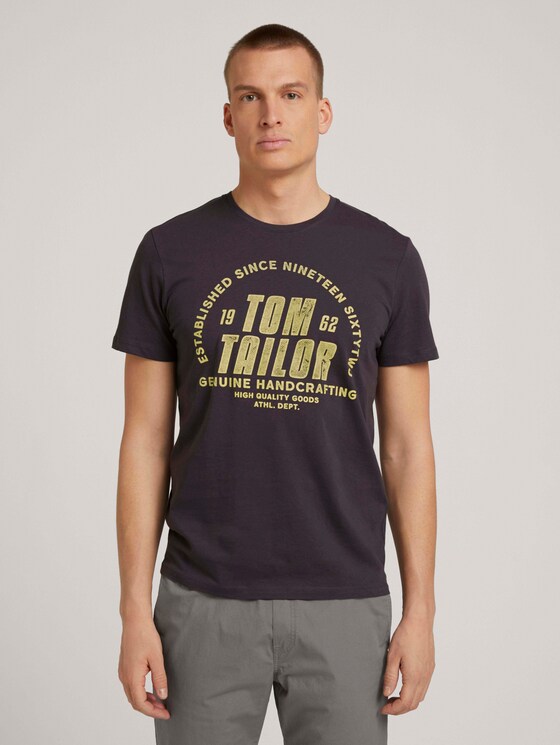 T-Shirt mit Print - Männer - Tarmac Grey T-Shirt mit Print - Männer - Tarmac Grey - 1 - TOM TAILOR
