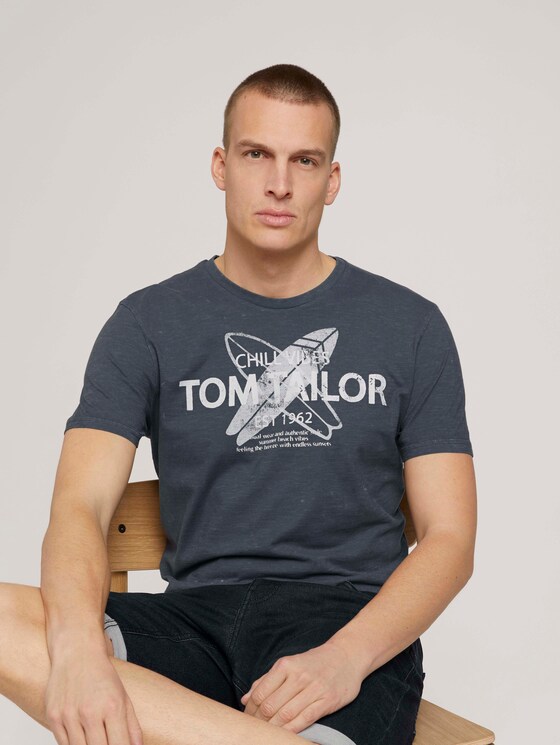 T-Shirt mit Print - Männer - Tarmac Grey T-Shirt mit Print - Männer - Tarmac Grey - 5 - TOM TAILOR