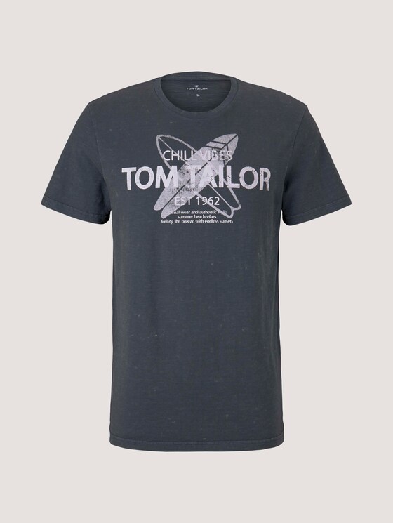 T-Shirt mit Print - Männer - Tarmac Grey T-Shirt mit Print - Männer - Tarmac Grey - 7 - TOM TAILOR
