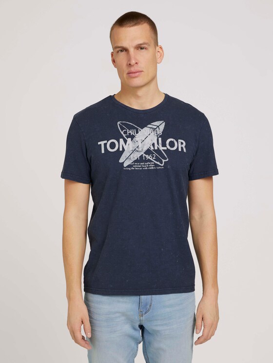 T-Shirt mit Print - Männer - Sailor Blue T-Shirt mit Print - Männer - Sailor Blue - 1 - TOM TAILOR