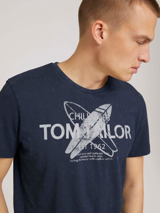 T-Shirt mit Print - Männer - Sailor Blue T-Shirt mit Print - Männer - Sailor Blue - 9 - TOM TAILOR