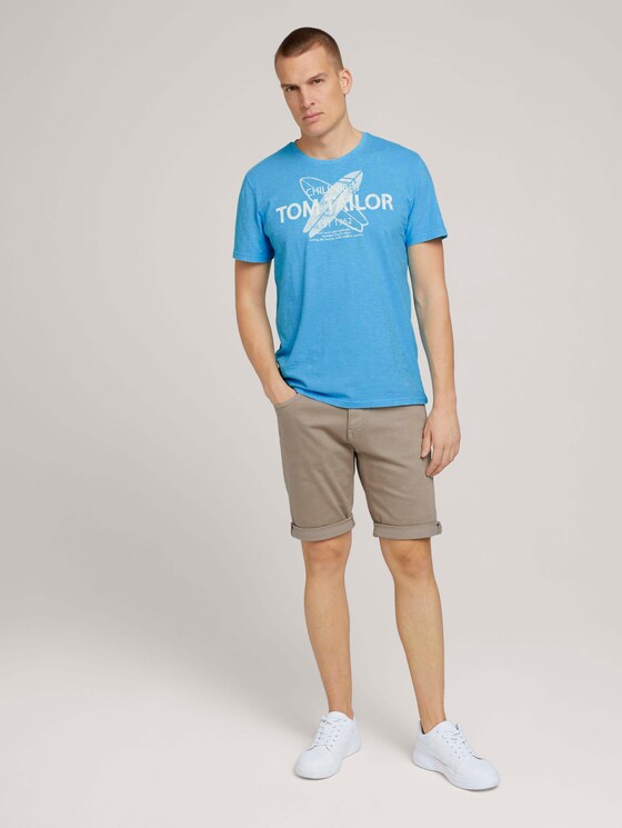 T-Shirt mit Print - Männer - aquarius turquoise T-Shirt mit Print - Männer - aquarius turquoise - 3 - TOM TAILOR