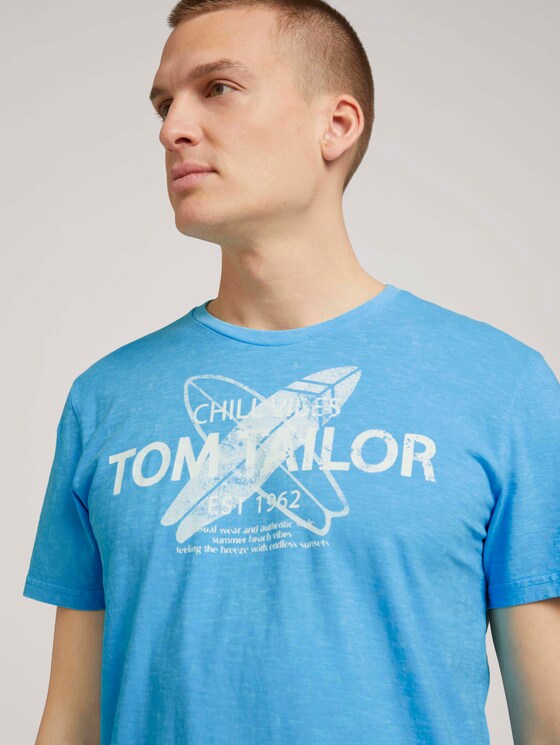 T-Shirt mit Print - Männer - aquarius turquoise T-Shirt mit Print - Männer - aquarius turquoise - 9 - TOM TAILOR