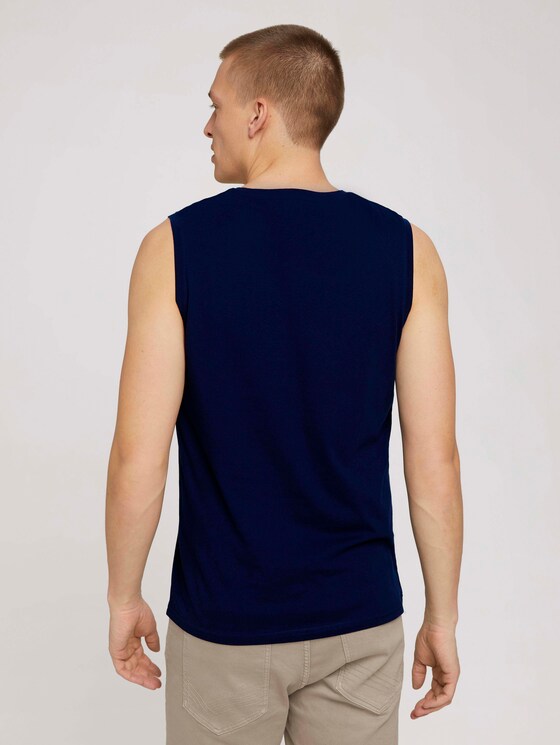 Basic tank top - Men - Sailor Blue Basic tank top - Men - Sailor Blue - 2 - TOM TAILOR