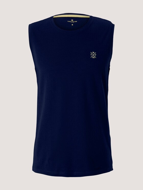 Basic tank top - Men - Sailor Blue Basic tank top - Men - Sailor Blue - 7 - TOM TAILOR