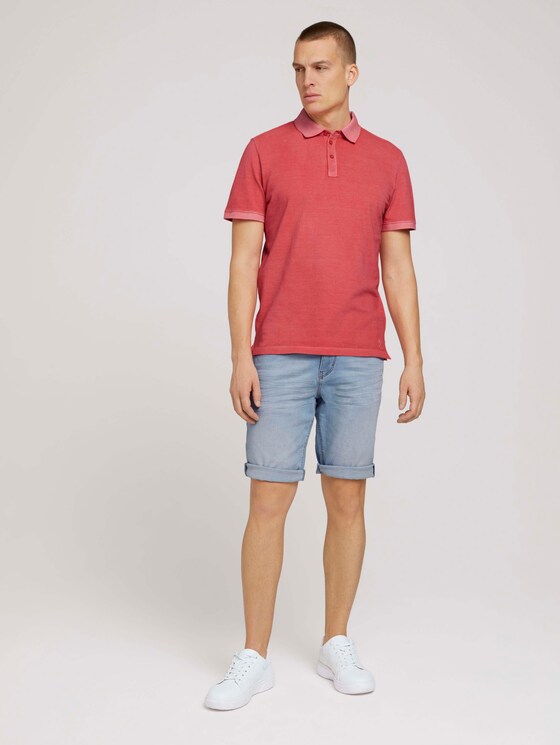Poloshirt in leichter Waschung - Männer - Plain Red Poloshirt in leichter Waschung - Männer - Plain Red - 3 - TOM TAILOR
