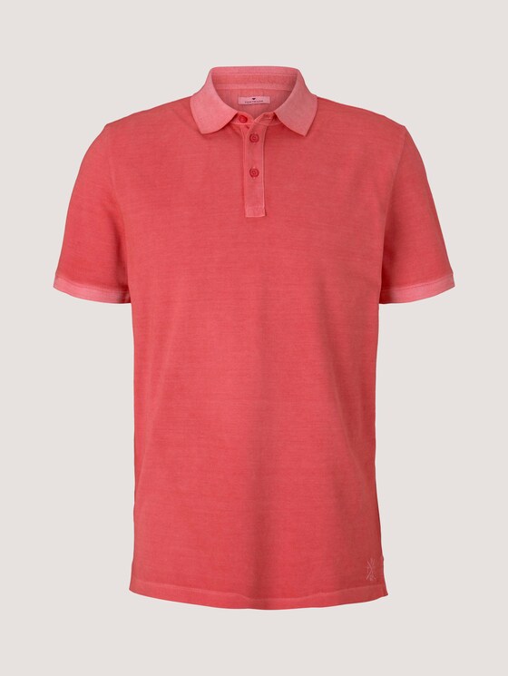 Poloshirt in leichter Waschung - Männer - Plain Red Poloshirt in leichter Waschung - Männer - Plain Red - 7 - TOM TAILOR