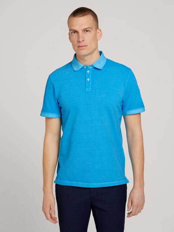 Lichte wassing poloshirt - Mannen - aquarius turquoise Lichte wassing poloshirt - Mannen - aquarius turquoise - 1 - TOM TAILOR