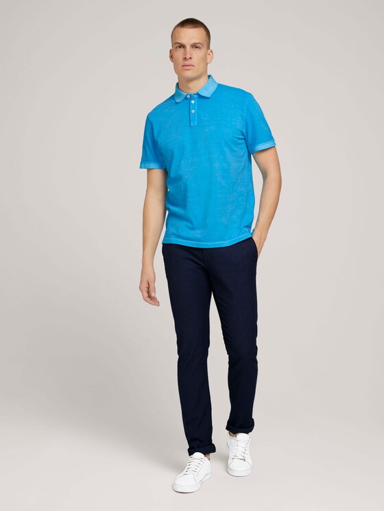 Lichte wassing poloshirt - Mannen - aquarius turquoise Lichte wassing poloshirt - Mannen - aquarius turquoise - 3 - TOM TAILOR