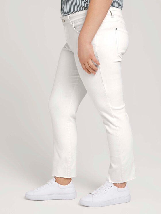 Plus - Slim Fit Jeans mit Fransen - Frauen - Whisper White Plus - Slim Fit Jeans mit Fransen - Frauen - Whisper White - 11 - My True Me