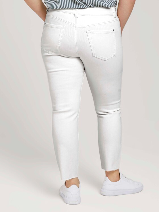 Plus - Slim Fit Jeans mit Fransen - Frauen - Whisper White Plus - Slim Fit Jeans mit Fransen - Frauen - Whisper White - 2 - My True Me