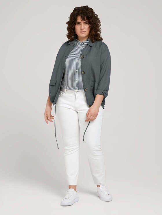 Plus - Slim Fit Jeans mit Fransen - Frauen - Whisper White Plus - Slim Fit Jeans mit Fransen - Frauen - Whisper White - 3 - My True Me